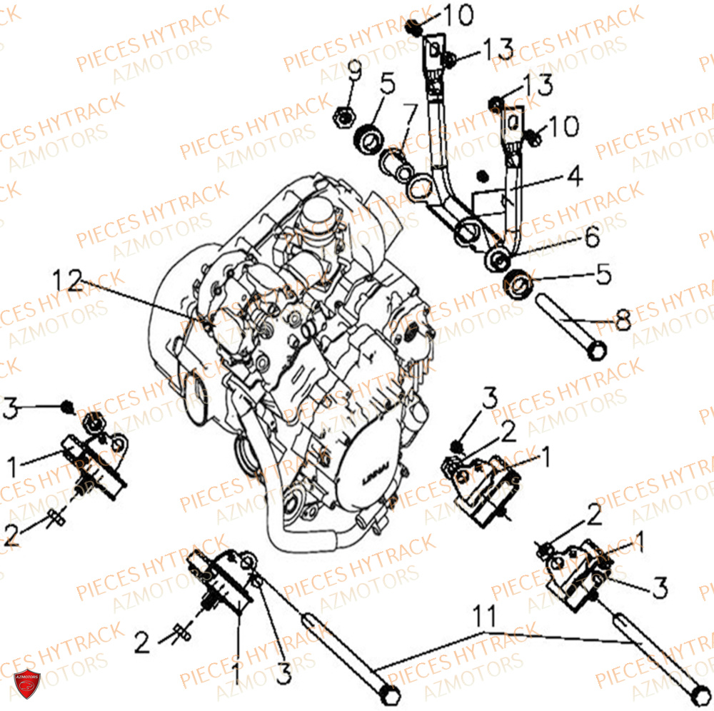 Moteur HYTRACK Pièces Quad HY500X 4X4