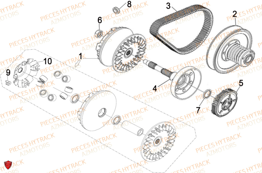 Variateur HYTRACK Pièces Quad HY500X 4X4