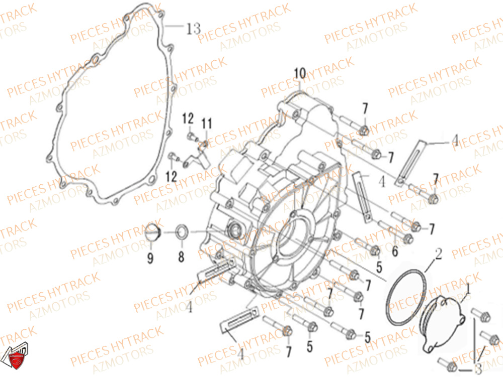 Cache Carter Gauche HYTRACK Pièces Quad HY500X EPS 4X4