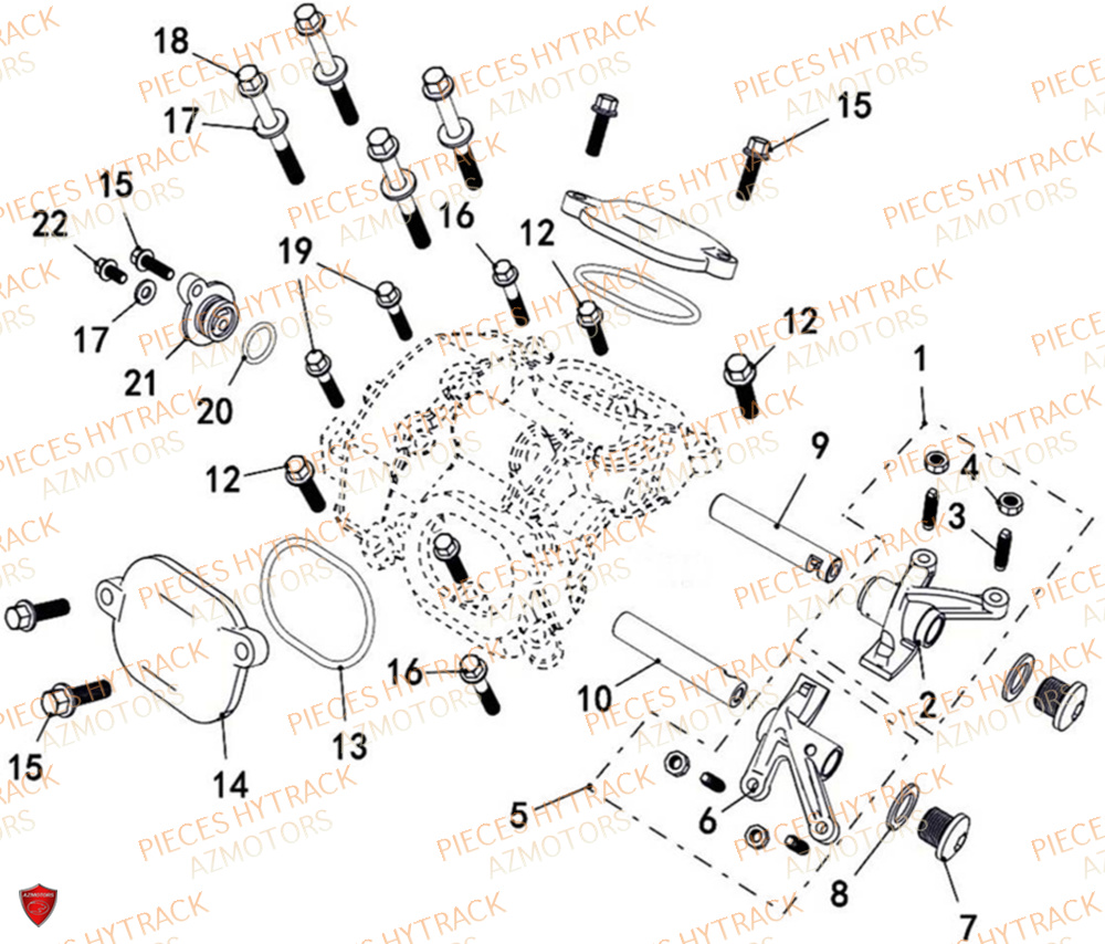 Cache Culbuteurs HYTRACK Pièces Quad HY500X EPS 4X4