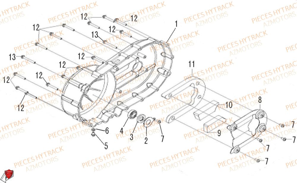 Cache Variateur HYTRACK Pièces Quad HY500X EPS 4X4