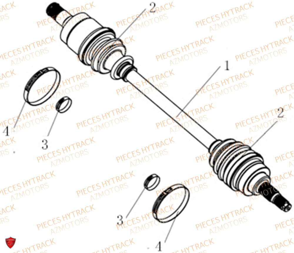 Cardan Avant Droit HYTRACK Pièces Quad HY500X EPS 4X4
