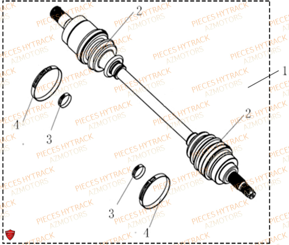Cardan Avant Gauche HYTRACK Pièces Quad HY500X EPS 4X4