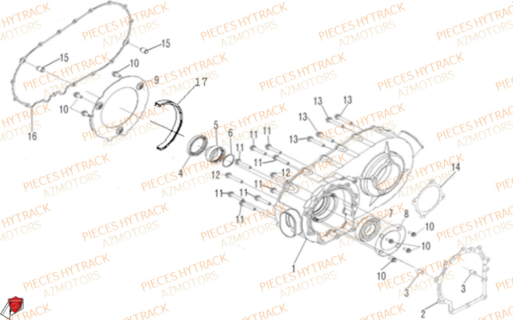 Carter Variateur HYTRACK Pièces Quad HY500X EPS 4X4