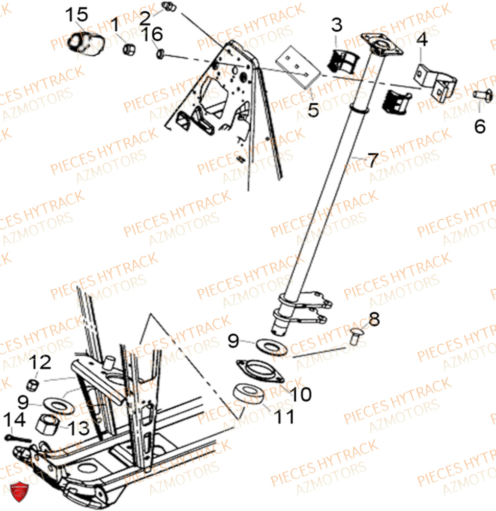 Colonne De Direction HYTRACK Pièces Quad HY500X EPS 4X4