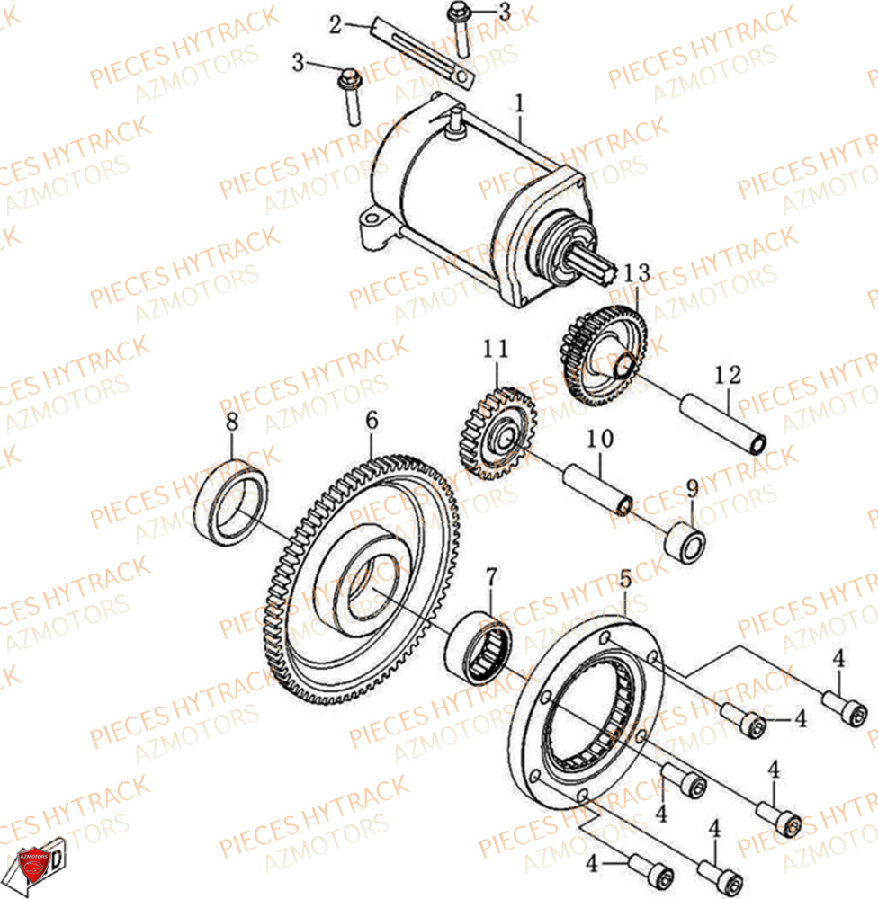 Demarreur HYTRACK Pièces Quad HY500X EPS 4X4
