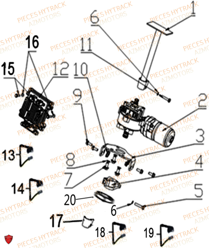 Direction Assistee Gy Option HYTRACK Pièces Quad HY500X EPS 4X4