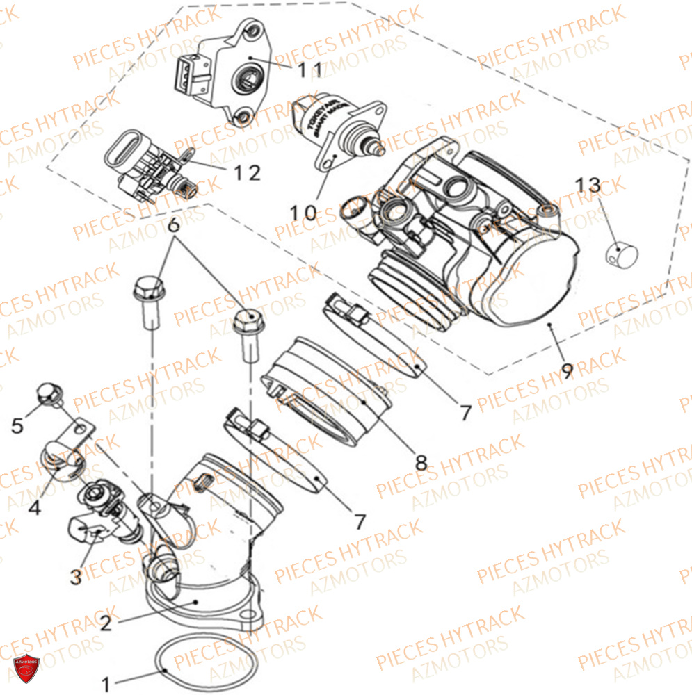 Injection HYTRACK Pièces Quad HY500X EPS 4X4