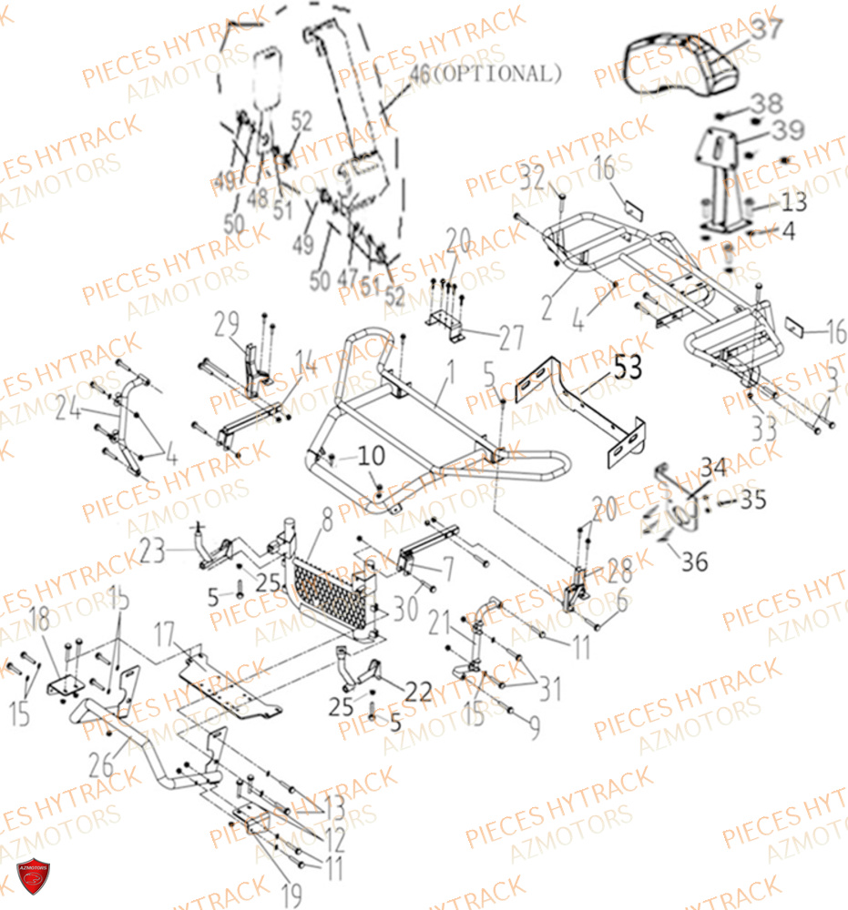Pare Chocs HYTRACK Pièces Quad HY500X EPS 4X4