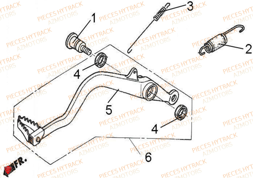 Pedale De Frein HYTRACK Pièces Quad HY500X EPS 4X4