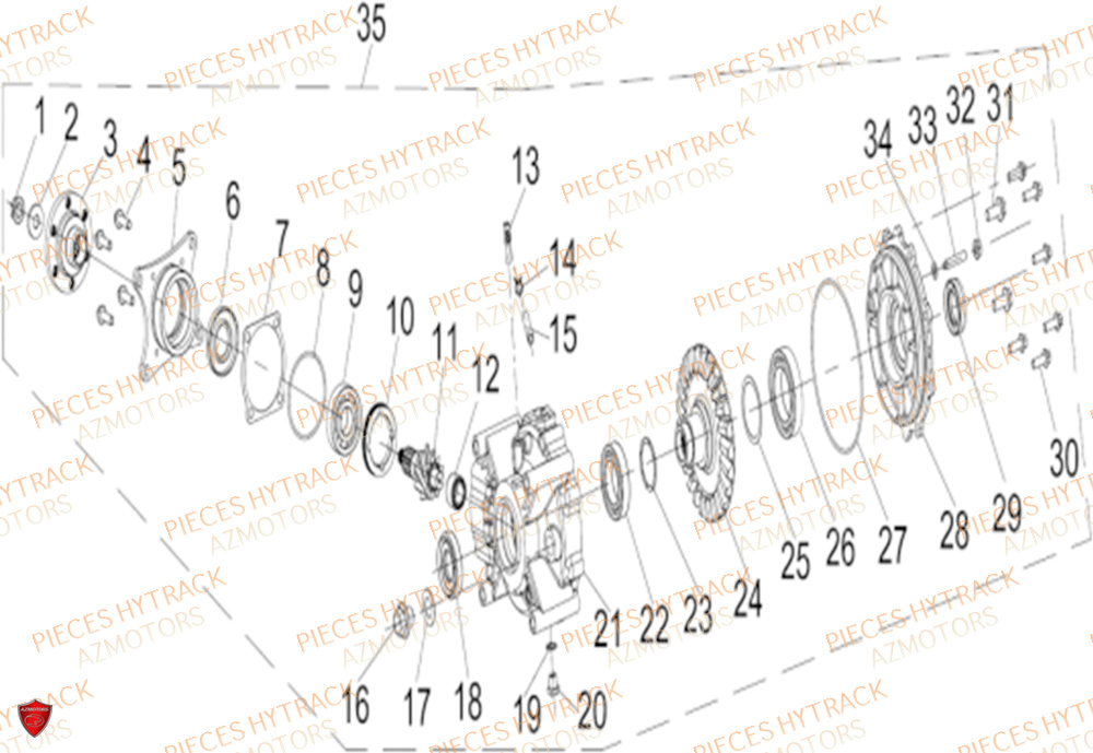 Pont Arriere HYTRACK Pièces Quad HY500X EPS 4X4