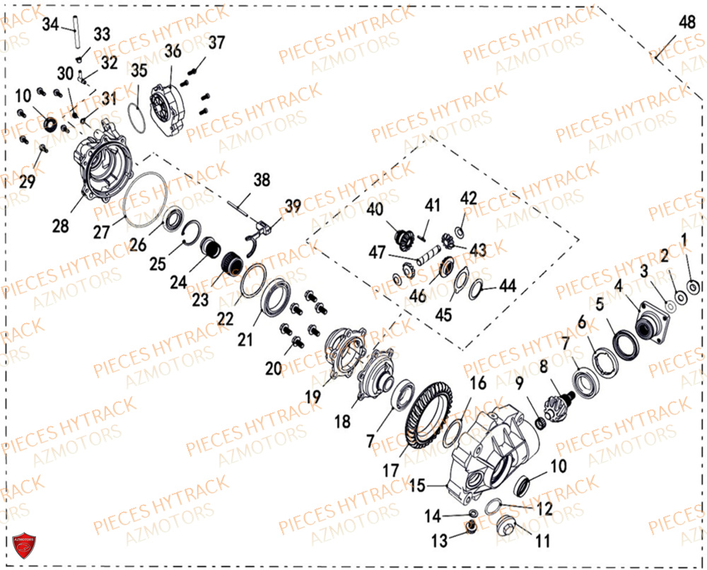Pont Avant HYTRACK Pièces Quad HY500X EPS 4X4