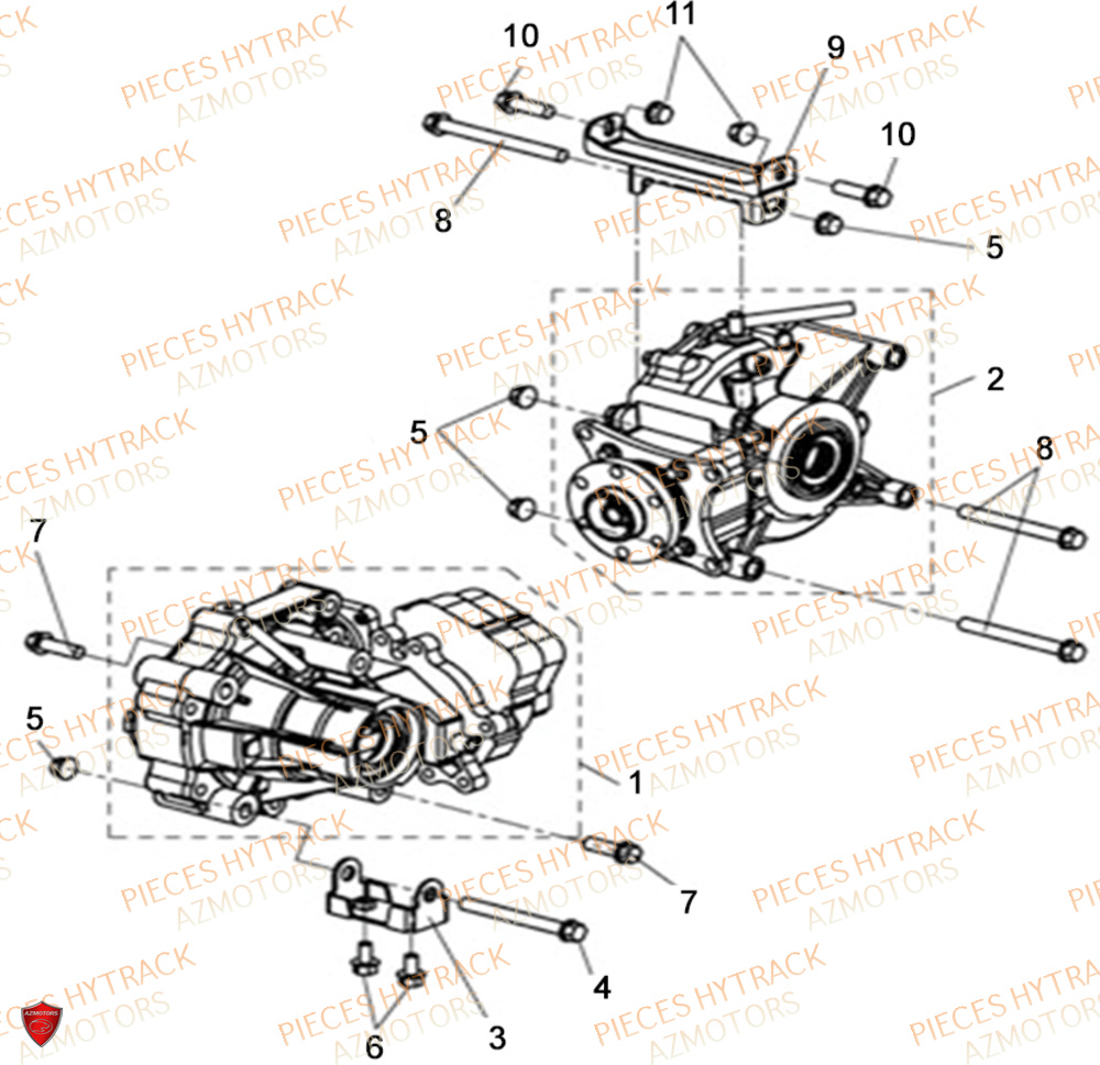 Ponts Avant Et Arriere HYTRACK Pièces Quad HY500X EPS 4X4