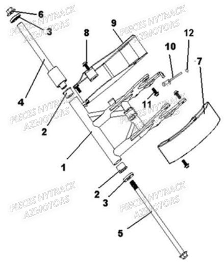 Bras Oscillant AZMOTORS Pieces Origine Quad HY_50H