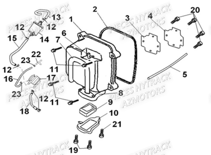Cache Culbuteur HYTRACK Pieces Origine Quad HY_50H