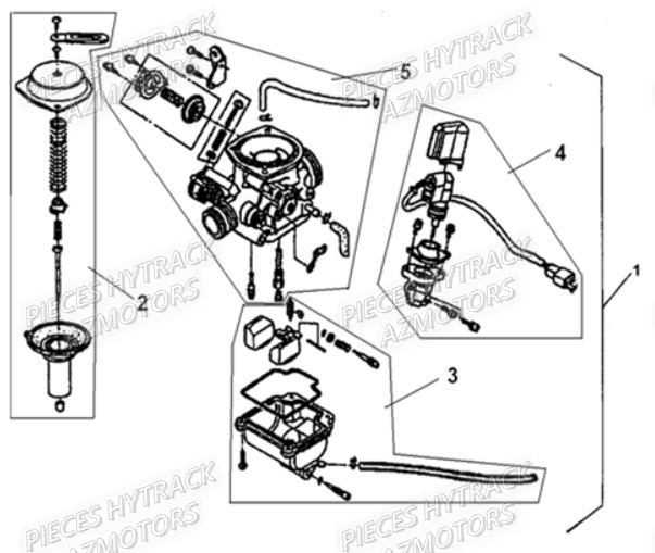 Carburateur HYTRACK Pieces Origine Quad HY_50H