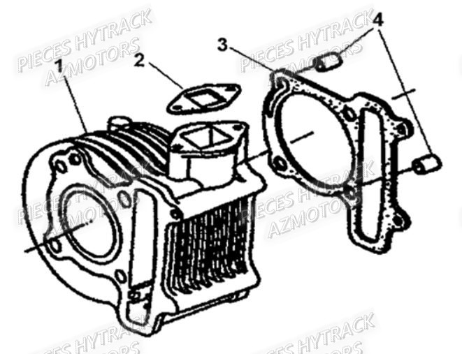 Cylindre AZMOTORS Pieces Origine Quad HY_50H