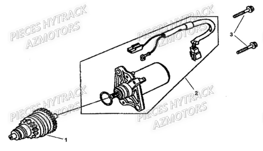 Demarreur AZMOTORS Pieces Origine Quad HY_50H