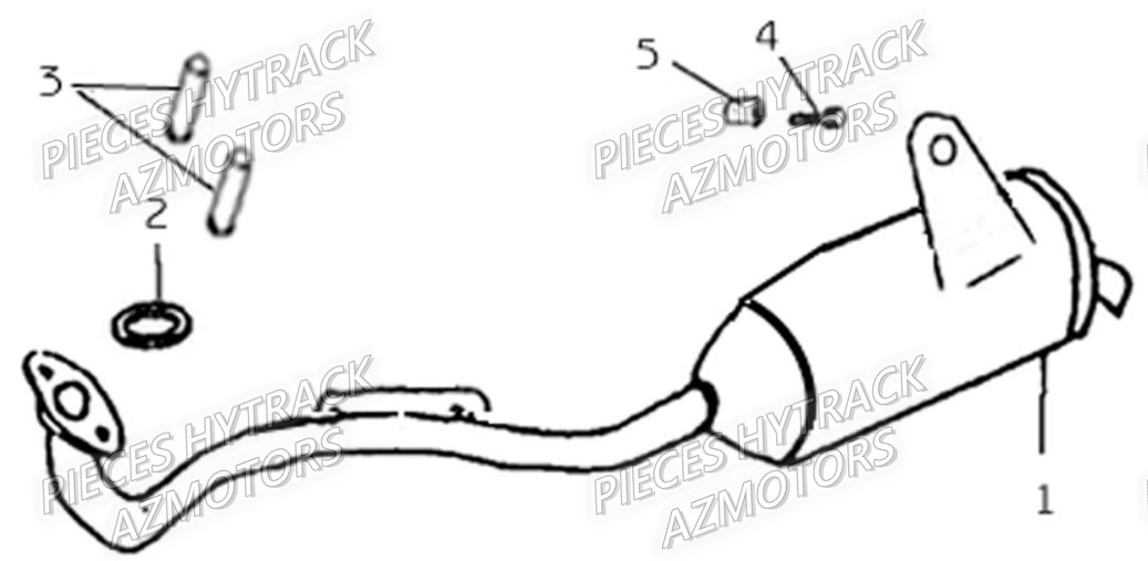 Echappement AZMOTORS Pieces Origine Quad HY_50H