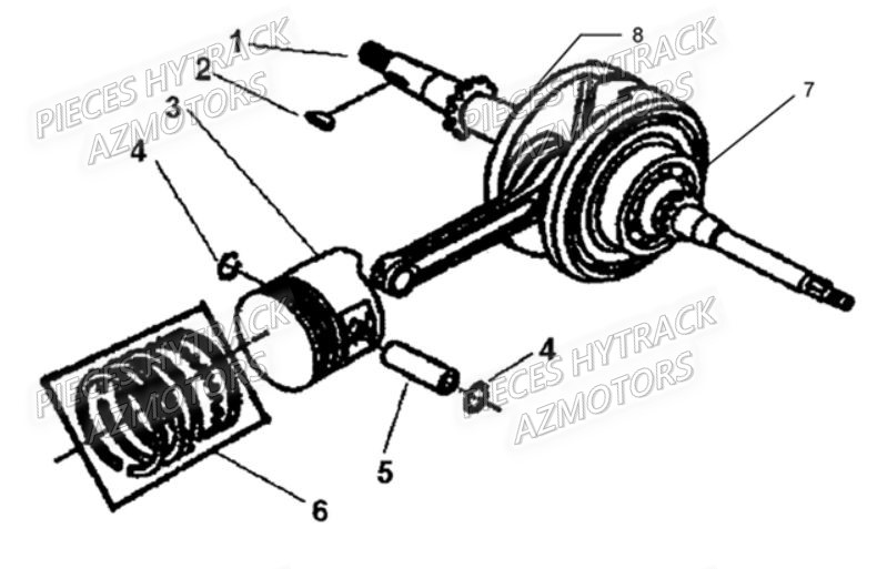 Embiellage AZMOTORS Pieces Origine Quad HY_50H