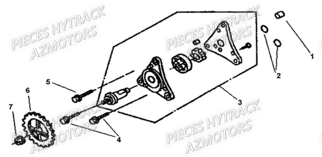 Pompe A Huile AZMOTORS Pieces Origine Quad HY_50H