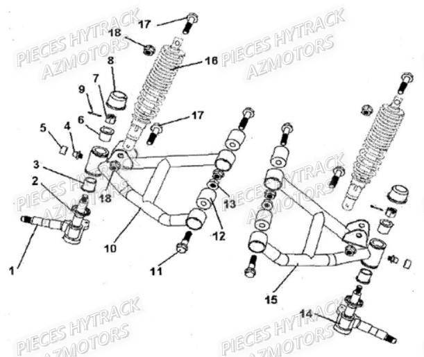 Suspension Avant HYTRACK Pieces Origine Quad HY_50H