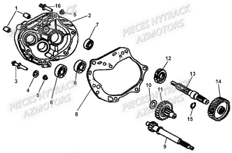 Transmission AZMOTORS Pieces Origine Quad HY_50H