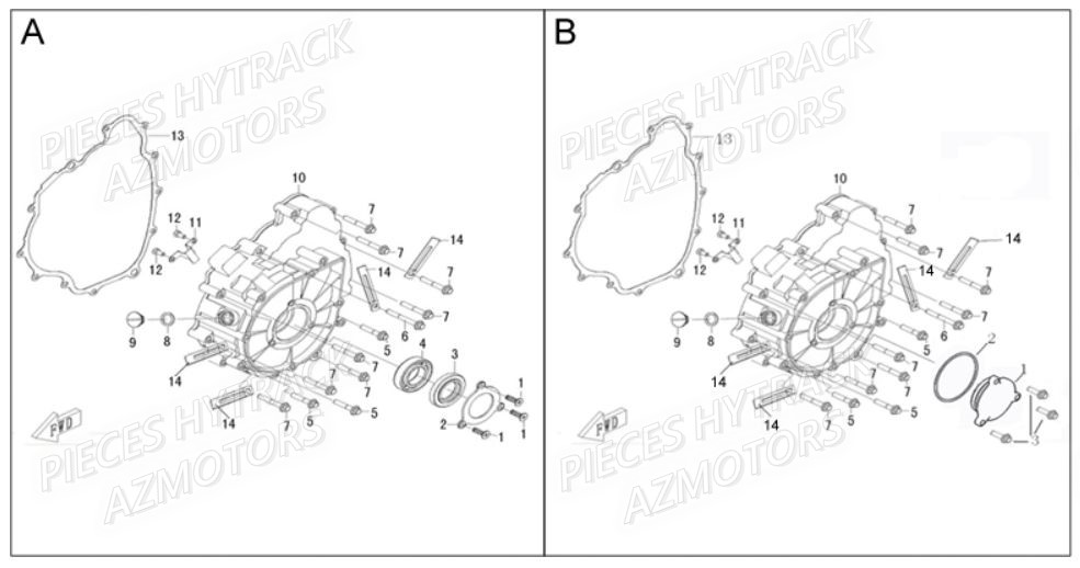 CACHE_CARTER_GAUCHE HYTRACK Pièces Quad HY510 IS EPS 4x4