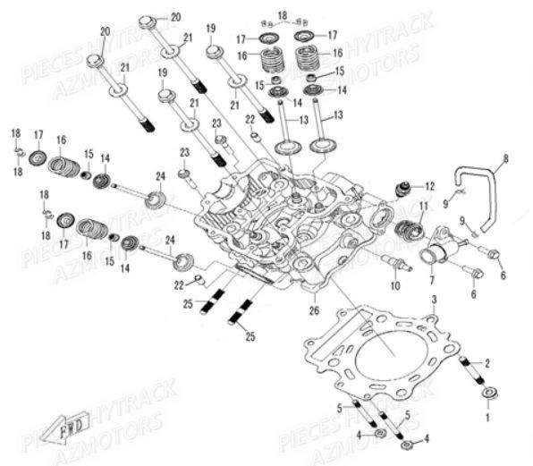 Culasse HYTRACK Pièces Quad HY510 IS EPS 4x4