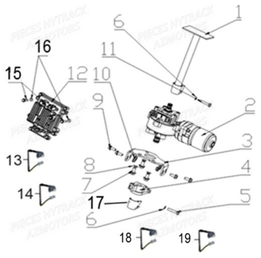 Direction Assistee HYTRACK Pièces Quad HY510 IS EPS 4x4