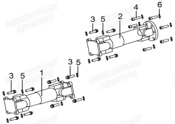 Ensemble Cardans HYTRACK Pièces Quad HY510 IS EPS 4x4