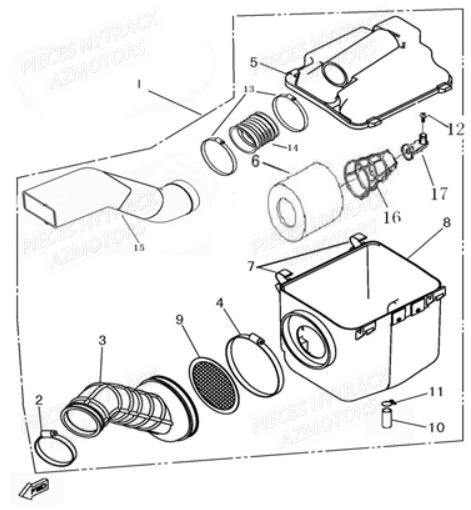 FILTRE_A_AIR HYTRACK Pièces Quad HY510 IS EPS 4x4