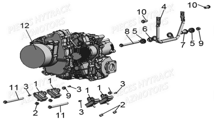 Moteur HYTRACK Pièces Quad HY510 IS EPS 4x4