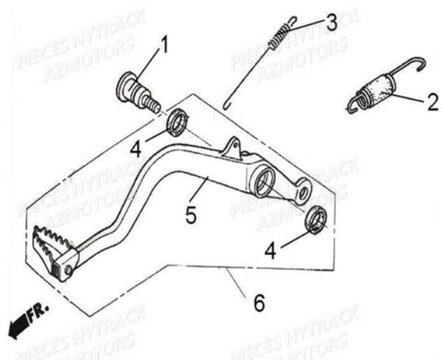 Pedale De Frein HYTRACK Pièces Quad HY510 IS EPS 4x4