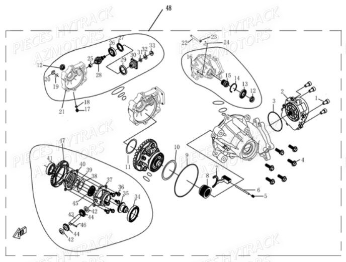 Pont Avant HYTRACK Pièces Quad HY510 IS EPS 4x4