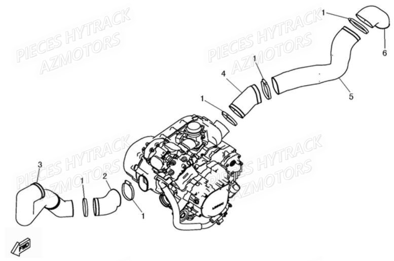 PRISES_D_AIR HYTRACK Pièces Quad HY510 IS EPS 4x4