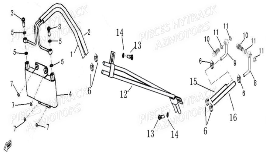 Radiateur A Huile HYTRACK Pièces Quad HY510 IS EPS 4x4