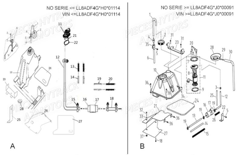 Reservoir HYTRACK Pièces Quad HY510 IS EPS 4x4