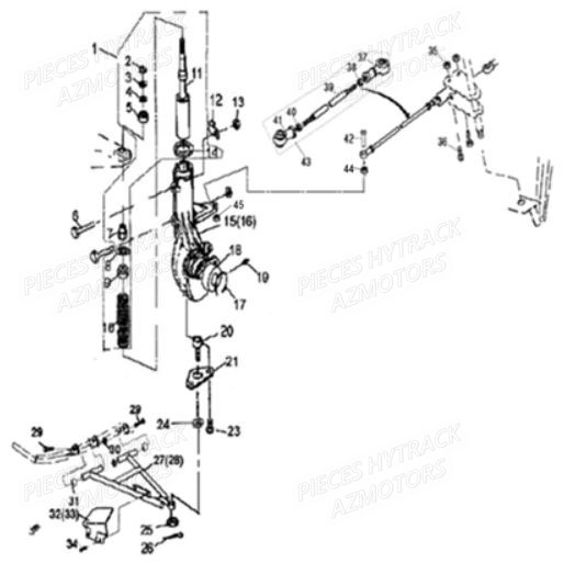 Suspensions Avant HYTRACK Pièces Quad HY510 IS EPS 4x4