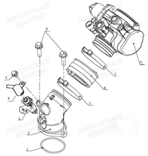 Systeme D Injection HYTRACK Pièces Quad HY510 IS EPS 4x4