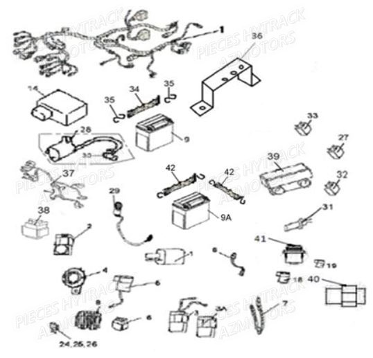 Systeme Electrique HYTRACK Pièces Quad HY510 IS EPS 4x4