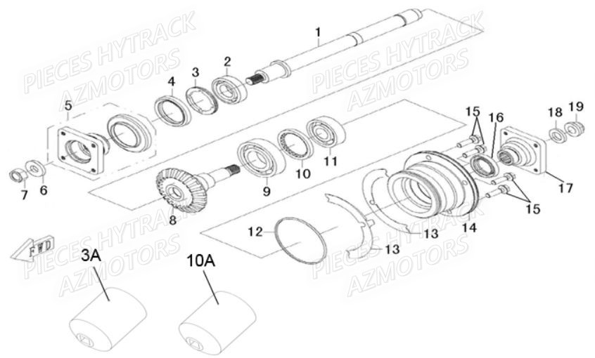 Transmission Ii HYTRACK Pièces Quad HY510 IS EPS 4x4