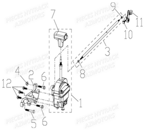 Tringlerie De Vitesses HYTRACK Pièces Quad HY510 IS EPS 4x4
