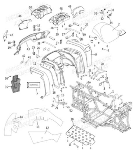Carrosserie Arriere HYTRACK Pieces Quad HY 540 ST