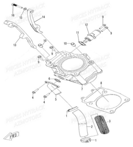 CYLINDRE AZMOTORS HY540ST