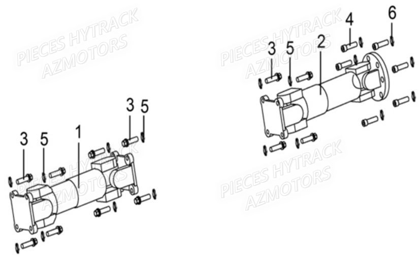 Ensemble Cardans AZMOTORS Pieces Quad HY 540 ST