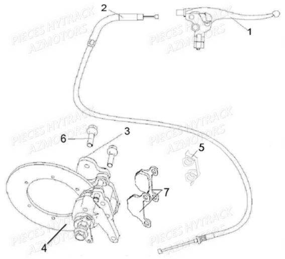 Frein De Parc AZMOTORS Pieces Quad HY 540 ST