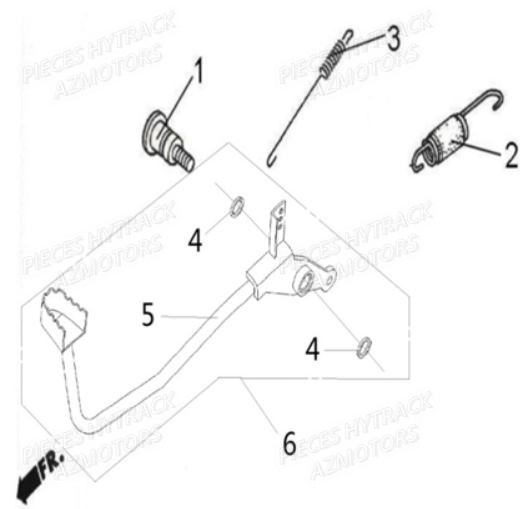 PEDALE DE FREIN AZMOTORS HY540ST