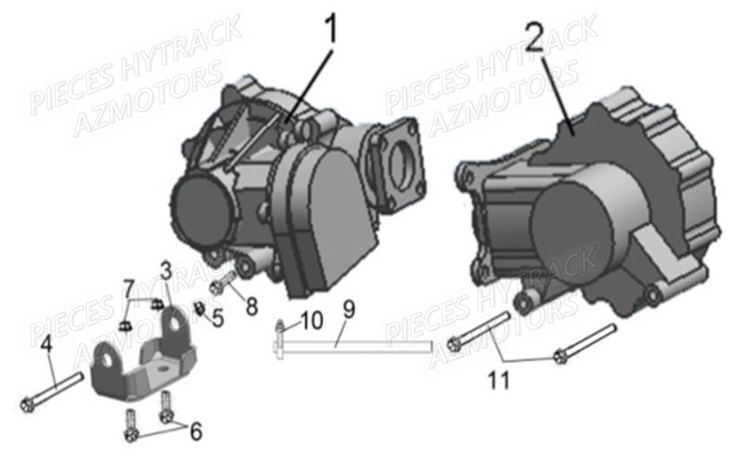 Ponts Av Et Ar HYTRACK Pieces Quad HY 540 ST