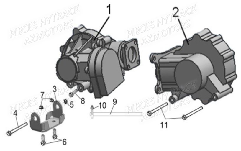 Ponts Av Et Ar AZMOTORS Pieces Quad HY 540 ST